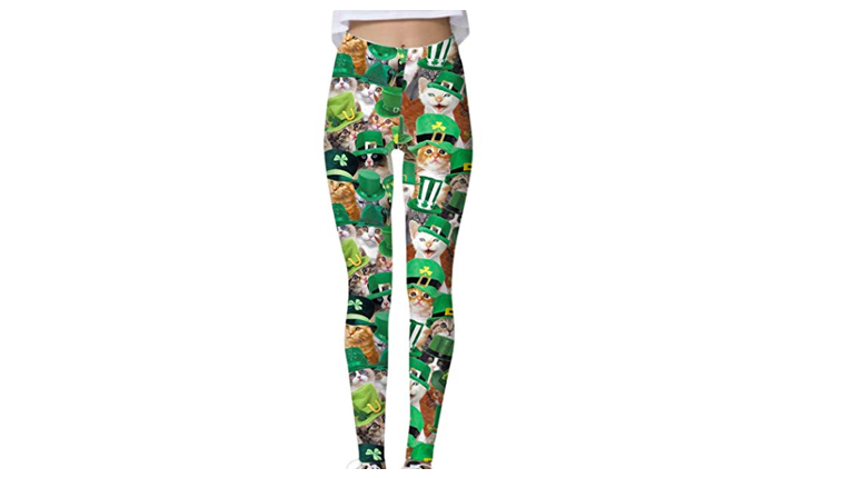 Irish cat-themed leggings